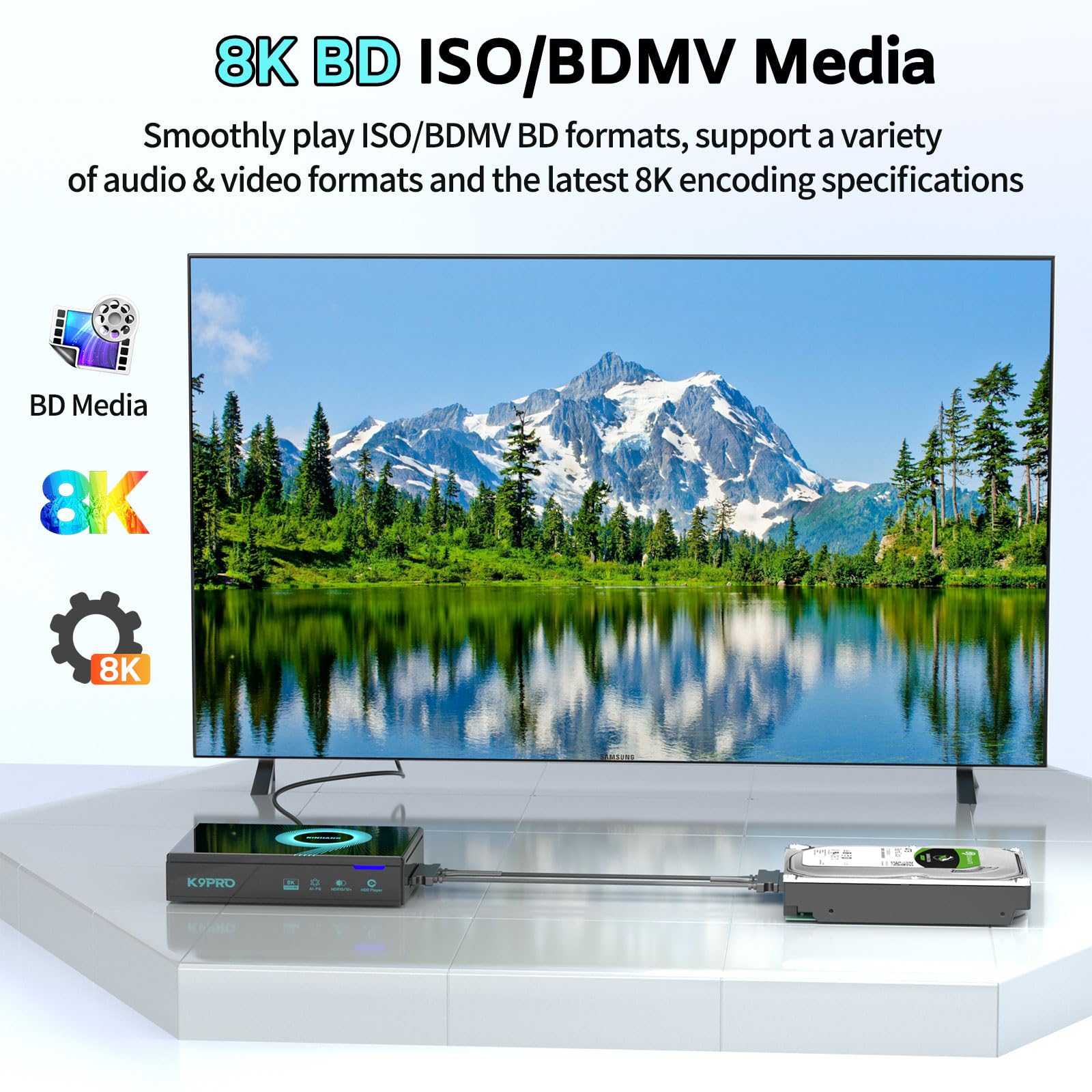Amazon.co.jp: Kinhank K9 PRO 8K ハードドライブメディアプレーヤー
